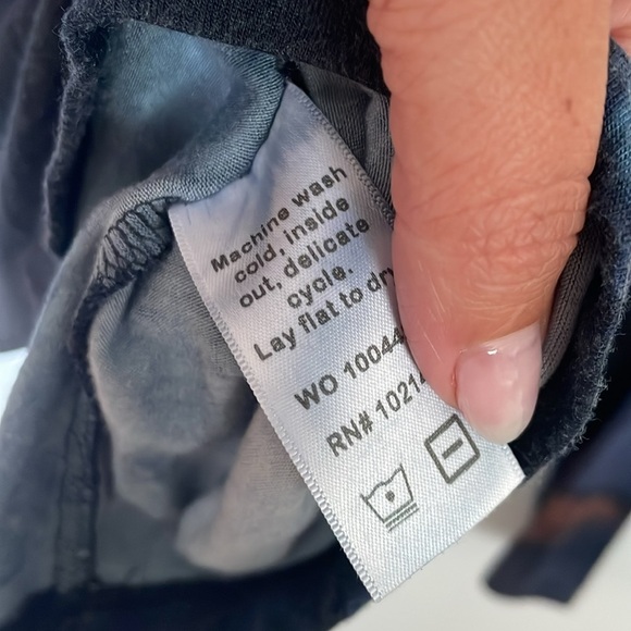 Michael Stars Small Blue and Brown Long Sleeve Turtleneck Top - Picture 4 of 8